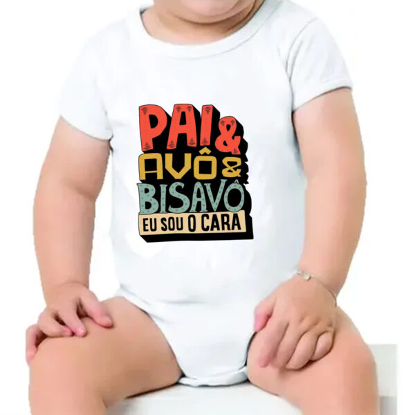 Body infantil Pai avo e bisavo - Imagem 4