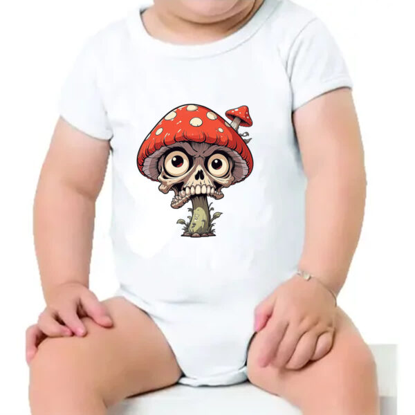 Body infantil Cogumelo Caveira - Imagem 4