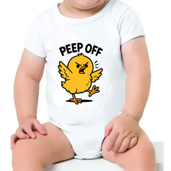 Body infantil Pintinho Amarelo Peep Off - Imagem 4