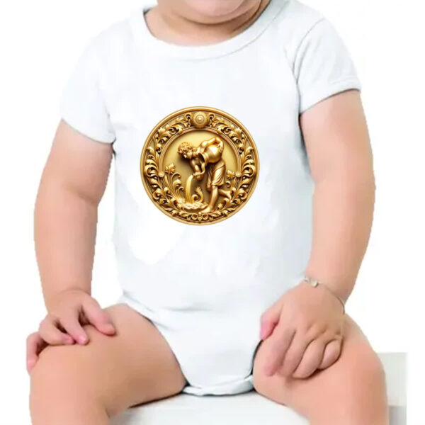 Body infantil Signo de Aquario moeda de ouro - Imagem 4