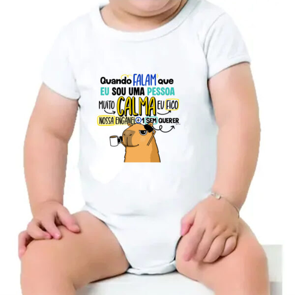 Body infantil Capivara Muito calma - Imagem 4