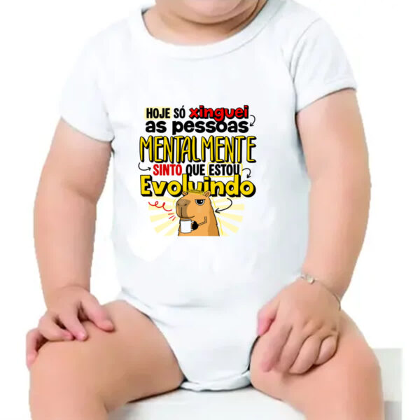 Body infantil Capivara Xinguei Mentalmente - Imagem 4