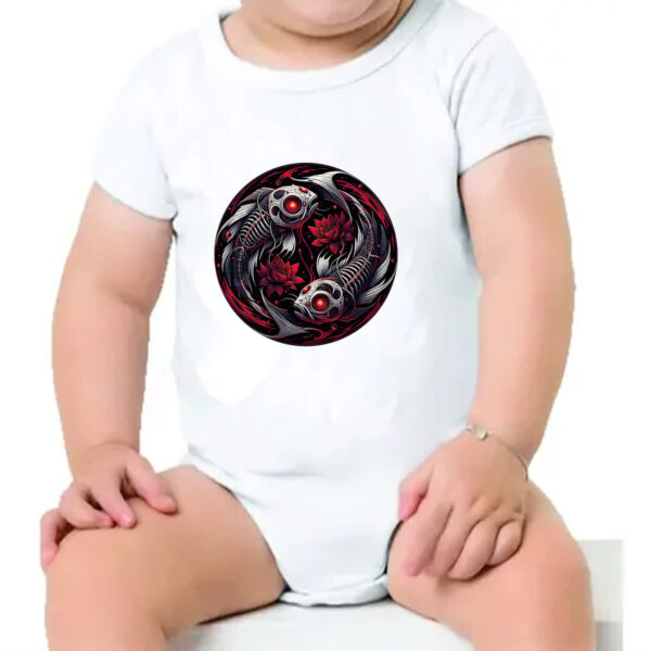 Body infantil Signo Gotico de Peixes - Imagem 4