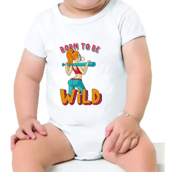 Body infantil Girl Born to be wild - Imagem 4