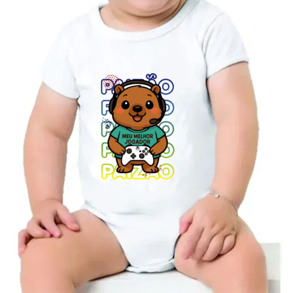 Body infantil Capivara Paizao Gamer - Imagem 4