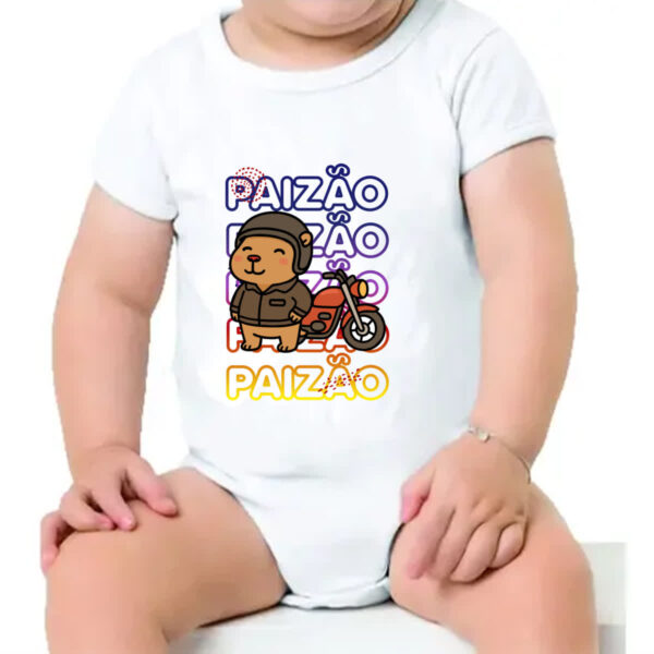 Body infantil Capivara Paizao Motoqueiro - Imagem 4