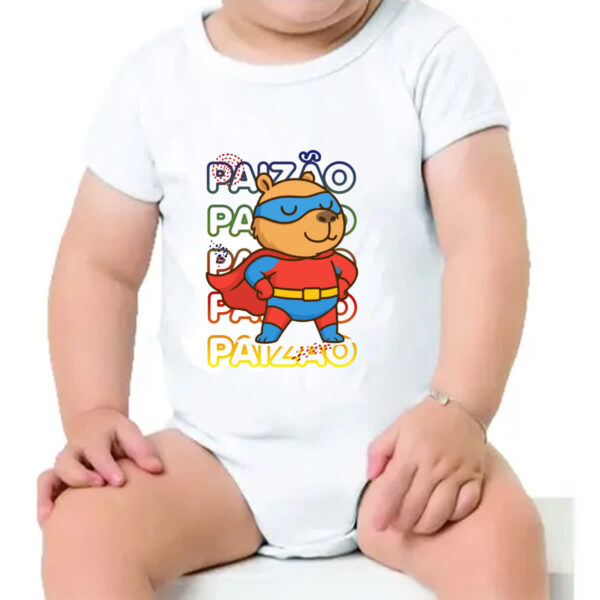 Body infantil Capivara Paizao Super Heroi - Imagem 4