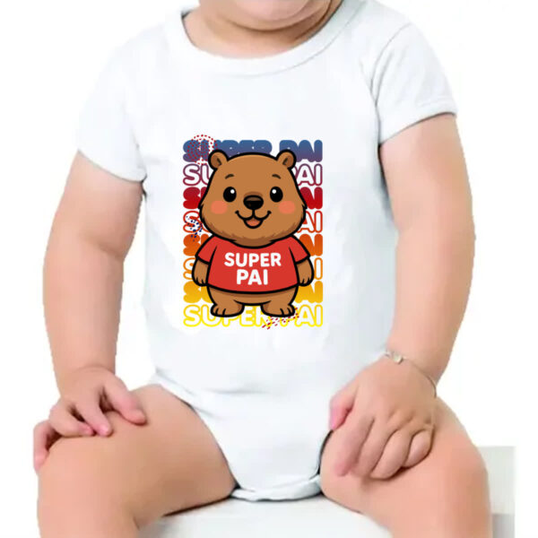 Body infantil Capivara Paizao Super Pai 1 - Imagem 4