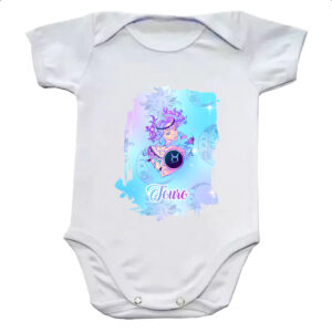 Body infantil Touro fundo zodiacal