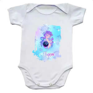 Body infantil Virgem fundo zodiacal