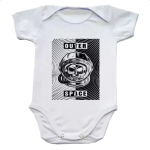 Body infantil Caveira Atronauta Outer Space