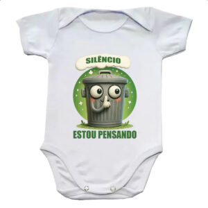 Body infantil Lata de Lixo pensando