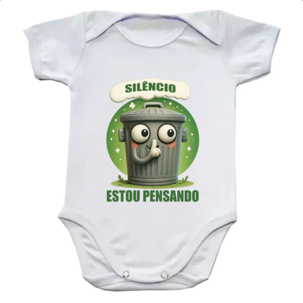 Body infantil Lata de Lixo pensando