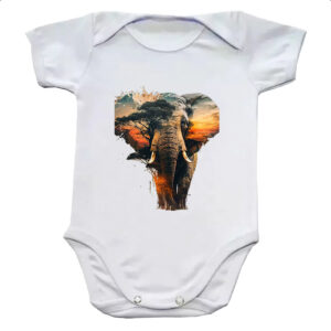 Body infantil Elefante africano paisagem corporal