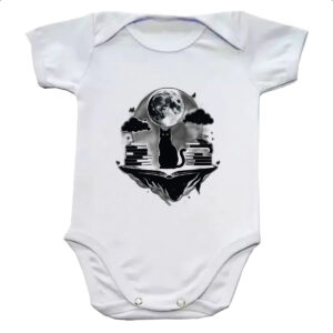 Body infantil Gatro Preto do conhecimento