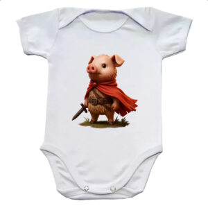 Body infantil Porco mosqueteiro