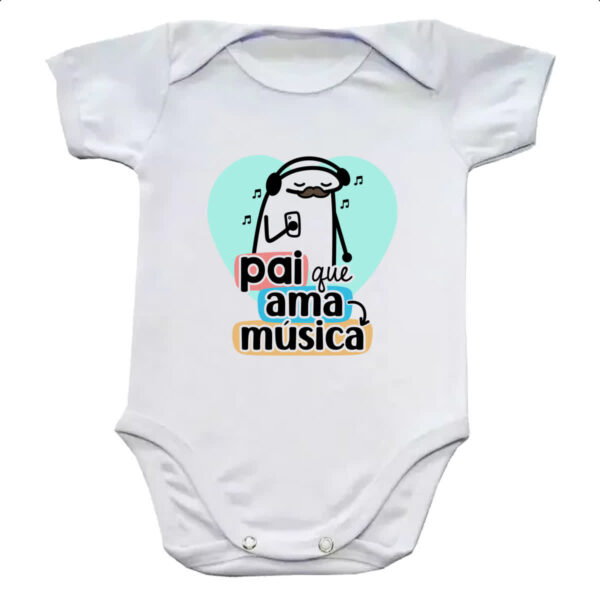 Body infantil Dia dos Pais Flork Musica