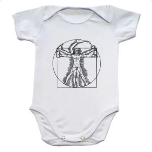 Body infantil Homem Vitruviano Vinho