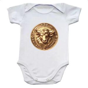 Body infantil Signo de Touro moeda de ouro