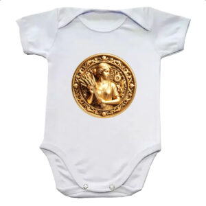 Body infantil Signo de Virgem moeda de ouro