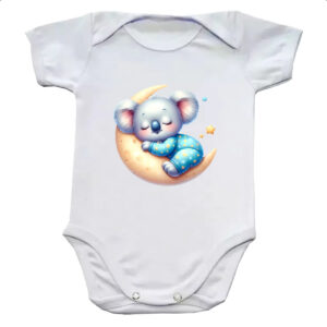 Body infantil Cute Koala dormindo na Lua