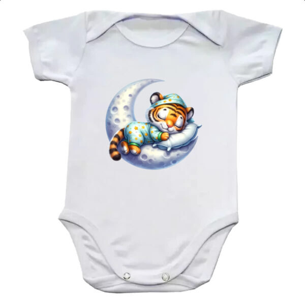 Body infantil Cute Tigre dormindo na Lua