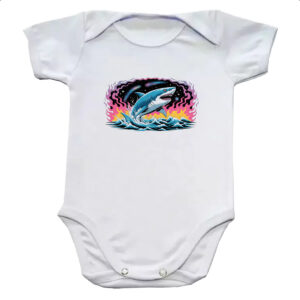 Body infantil Megalodon Psicodelico Arte