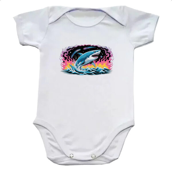 Body infantil Megalodon Psicodelico Arte