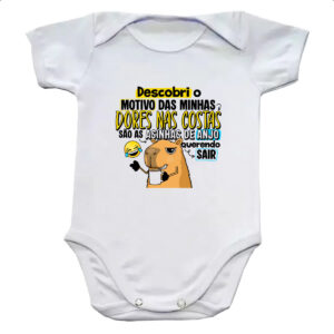 Body infantil Capivara Dores nas costas