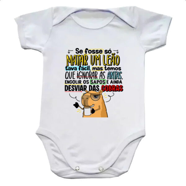 Body infantil Capivara Matar um leao