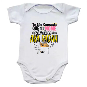 Body infantil Capivara Nome Cansada
