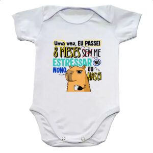 Body infantil Capivara Sem estressar Azul