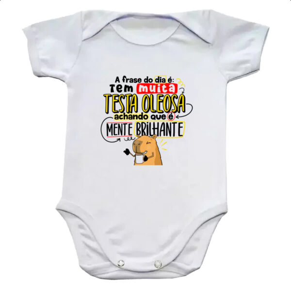 Body infantil Capivara Testa oleosa