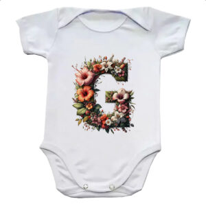 Body infantil Alfabeto Floral Letra G