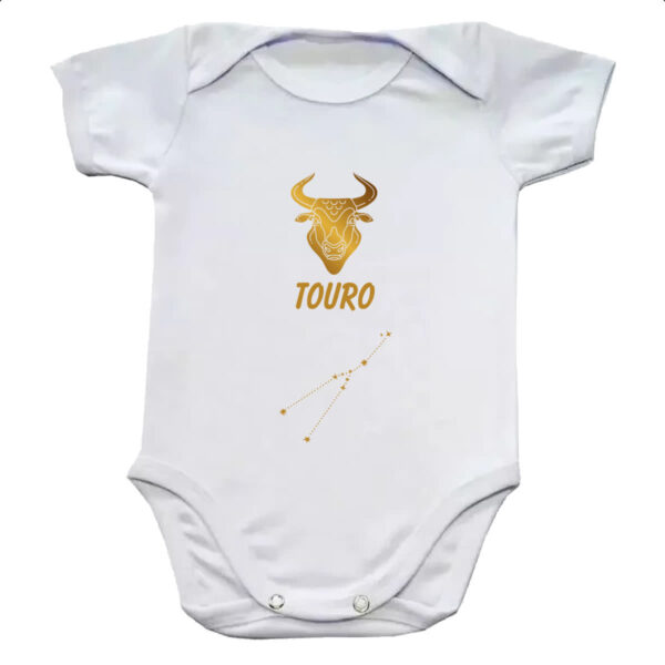 Body infantil Signo Touro Constelacao Dourada