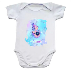 Body infantil Cancer fundo zodiacal