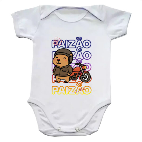Body infantil Capivara Paizao Motoqueiro