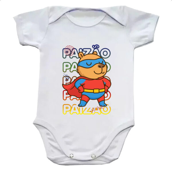 Body infantil Capivara Paizao Super Heroi