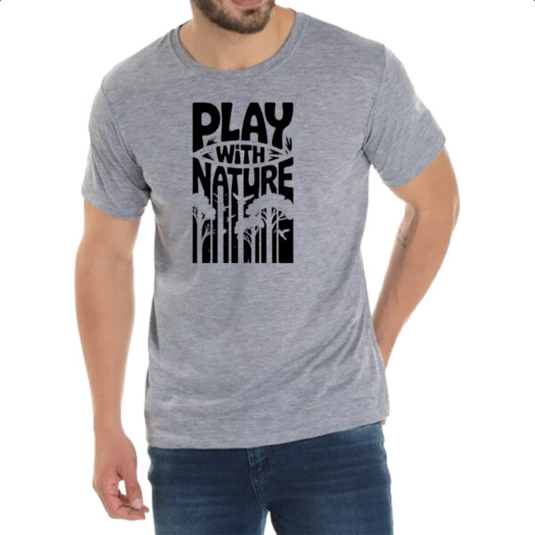 Camiseta Cinza Play with nature - Imagem 2