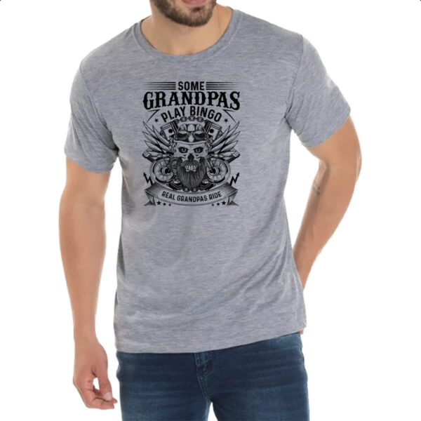 Camiseta Cinza Motorcycle Grandpas - Imagem 2