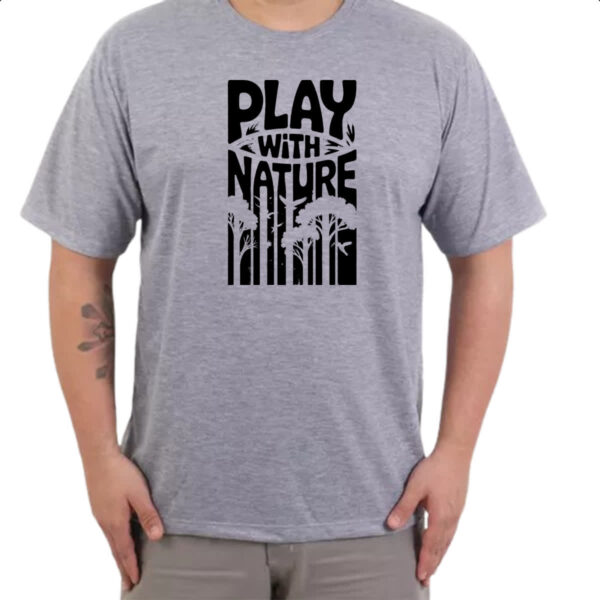 Camiseta Cinza Play with nature - Imagem 3