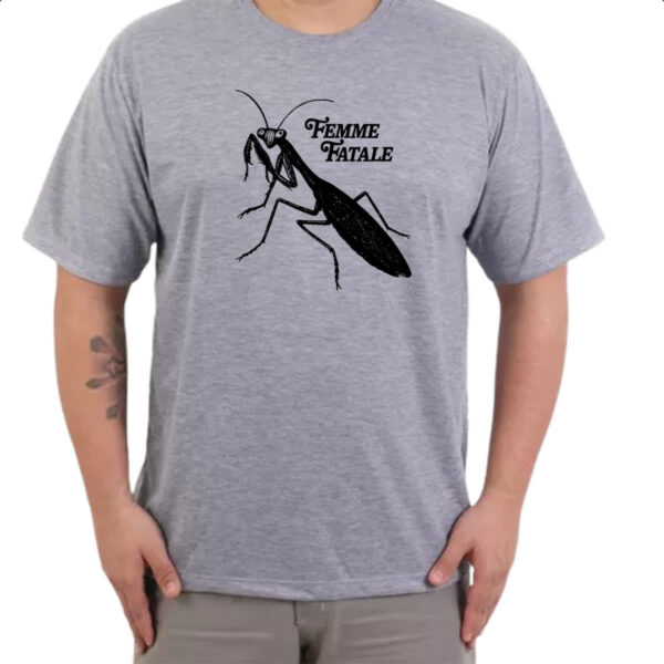 Camiseta Cinza Louva Deus Femme Fatale - Imagem 3