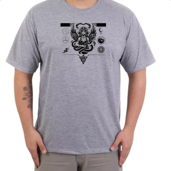 Camiseta Cinza Lilith Simbologia - Imagem 3