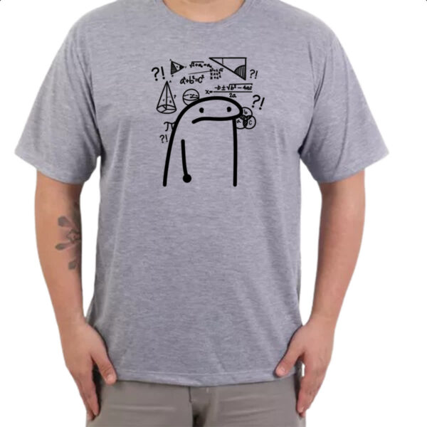 Camiseta Cinza Flork Meme Matematica - Imagem 3