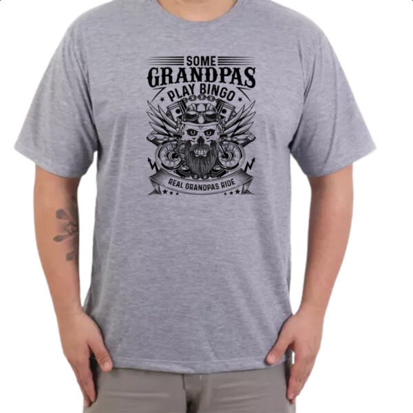 Camiseta Cinza Motorcycle Grandpas - Imagem 3