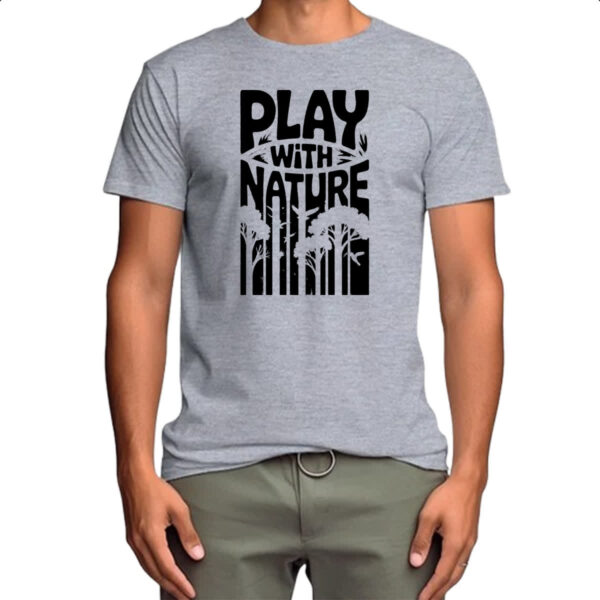 Camiseta Cinza Play with nature - Imagem 4