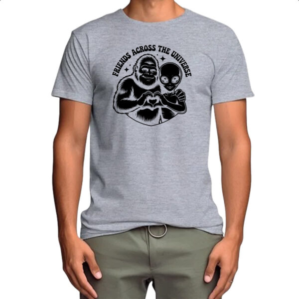 Camiseta Cinza Pe Grande e ET amigos - Imagem 4