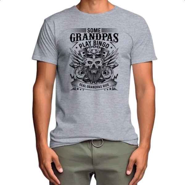 Camiseta Cinza Motorcycle Grandpas - Imagem 4