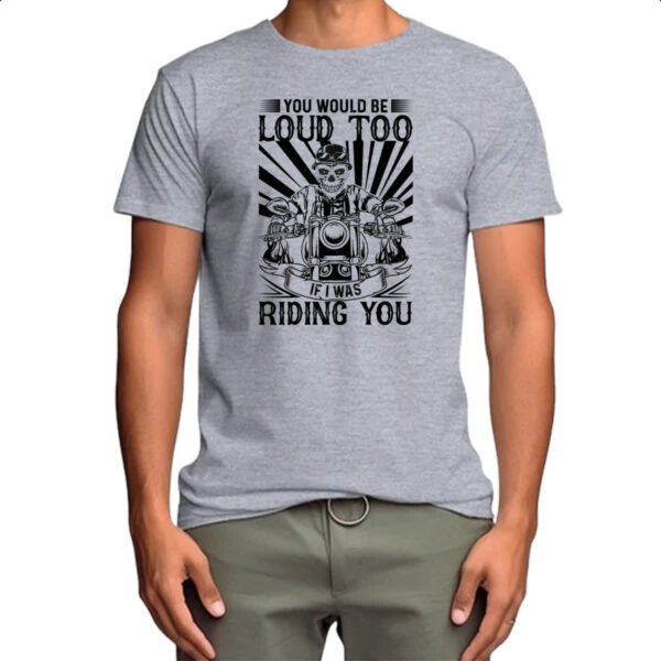 Camiseta Cinza Motorcycle Rinding You - Imagem 4