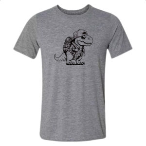 Camiseta Cinza T-Rex aventureiro